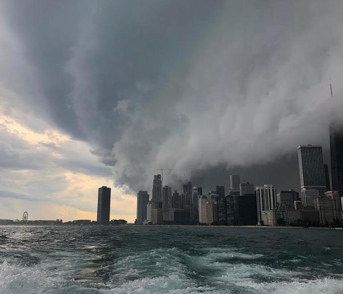 storm over city